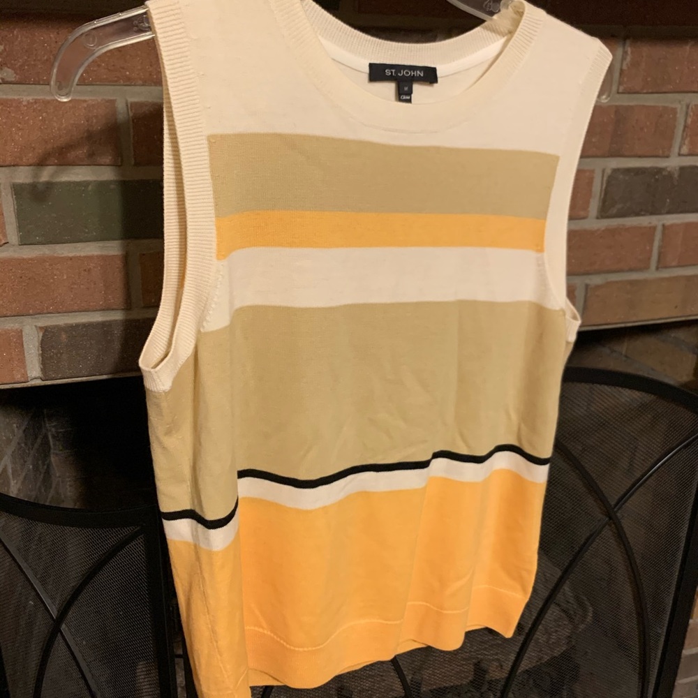 St John Couture Tank Cardigan twin set Fine Wool Knit - Picture 11 of 14